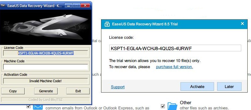 Easeus data recovery wizard 8.5 license key generatorse key generator
